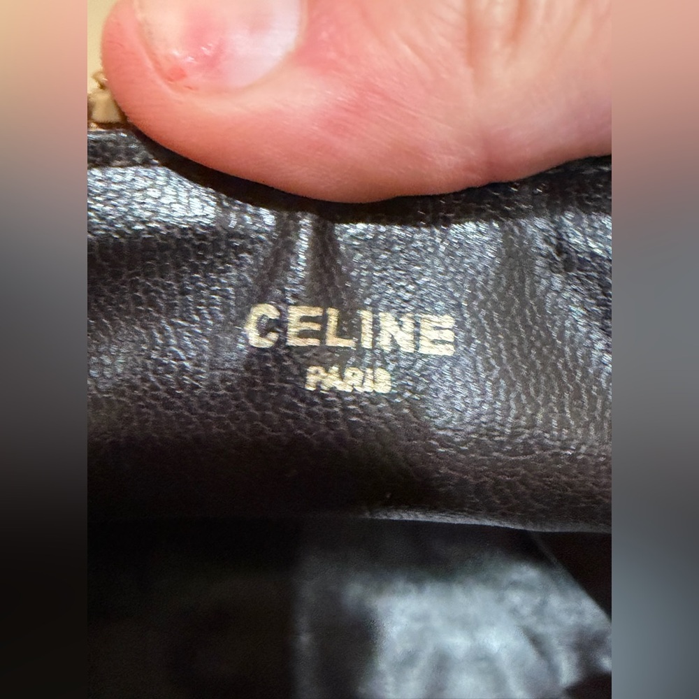 CELINE Caramel Leather Vintage Pouch w/unbranded strap - Picture 9 of 12